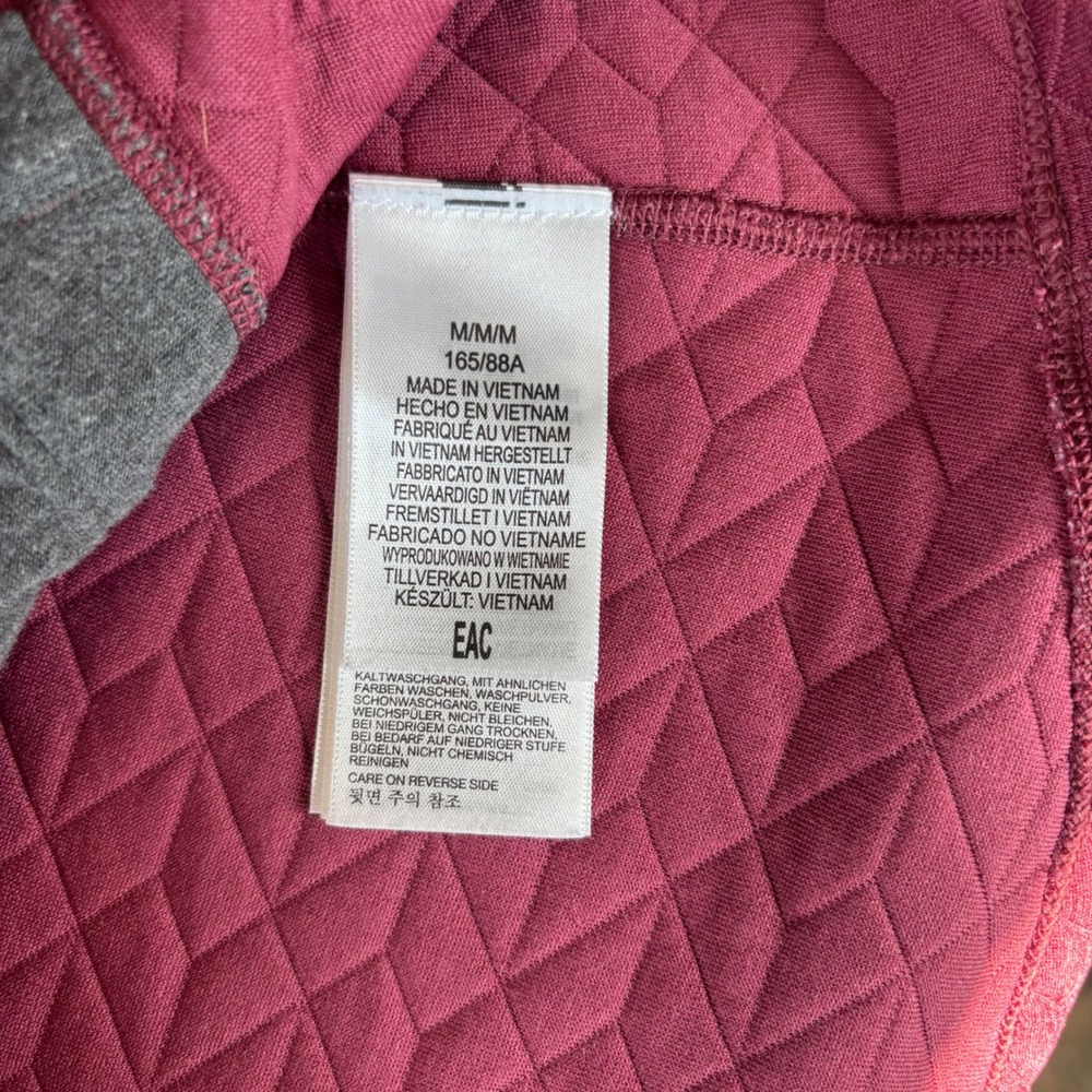 Marmot Annie Womens Quilted Funnel Neck Hoodie Burgundy Heather Pullover Medium - Picture 4 of 9